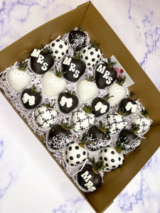 Elegant black & white bow themed berries