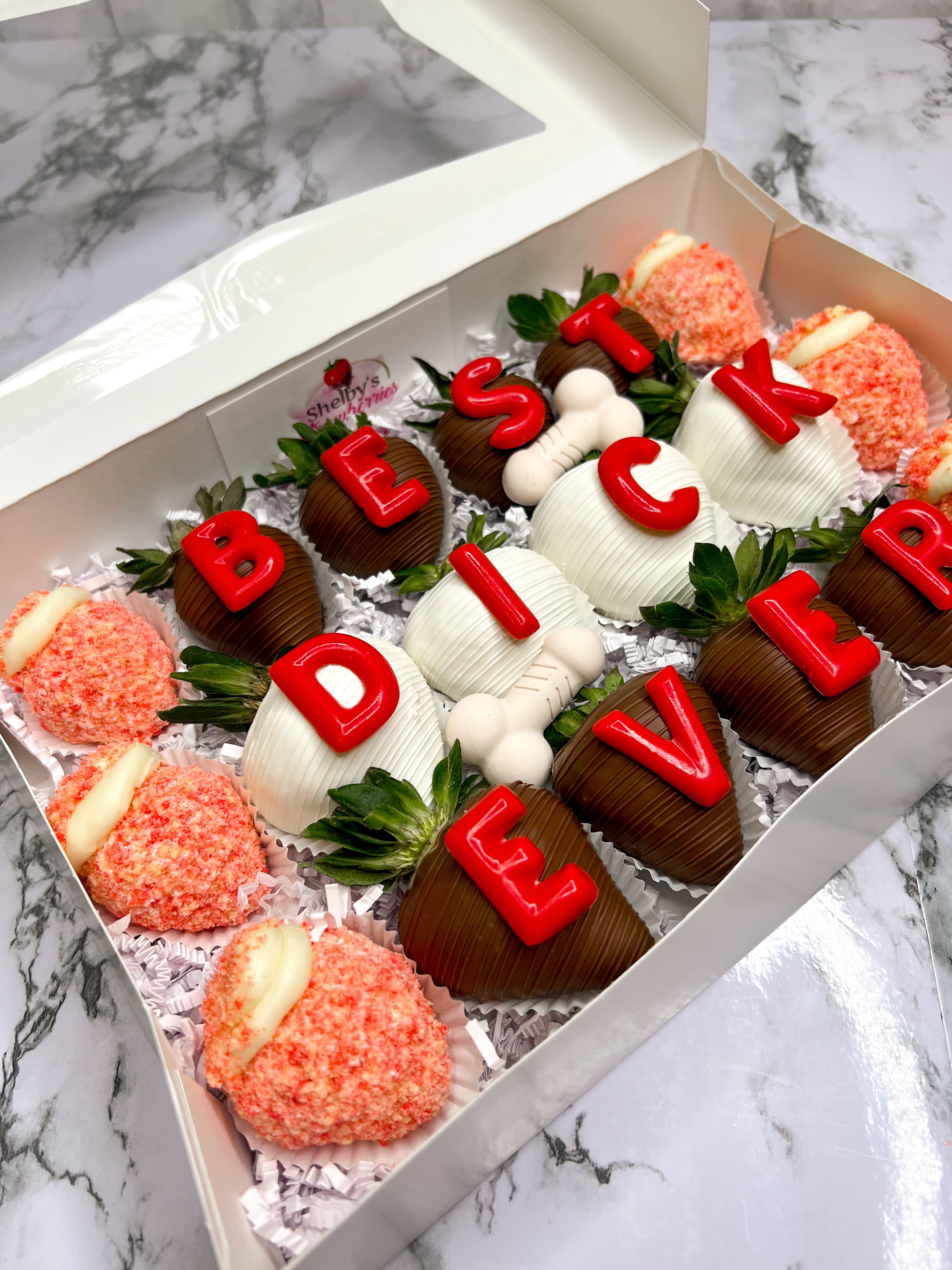 Adult Only* Deluxe Naughty Berries - 18-Count – Shelby's Strawberries