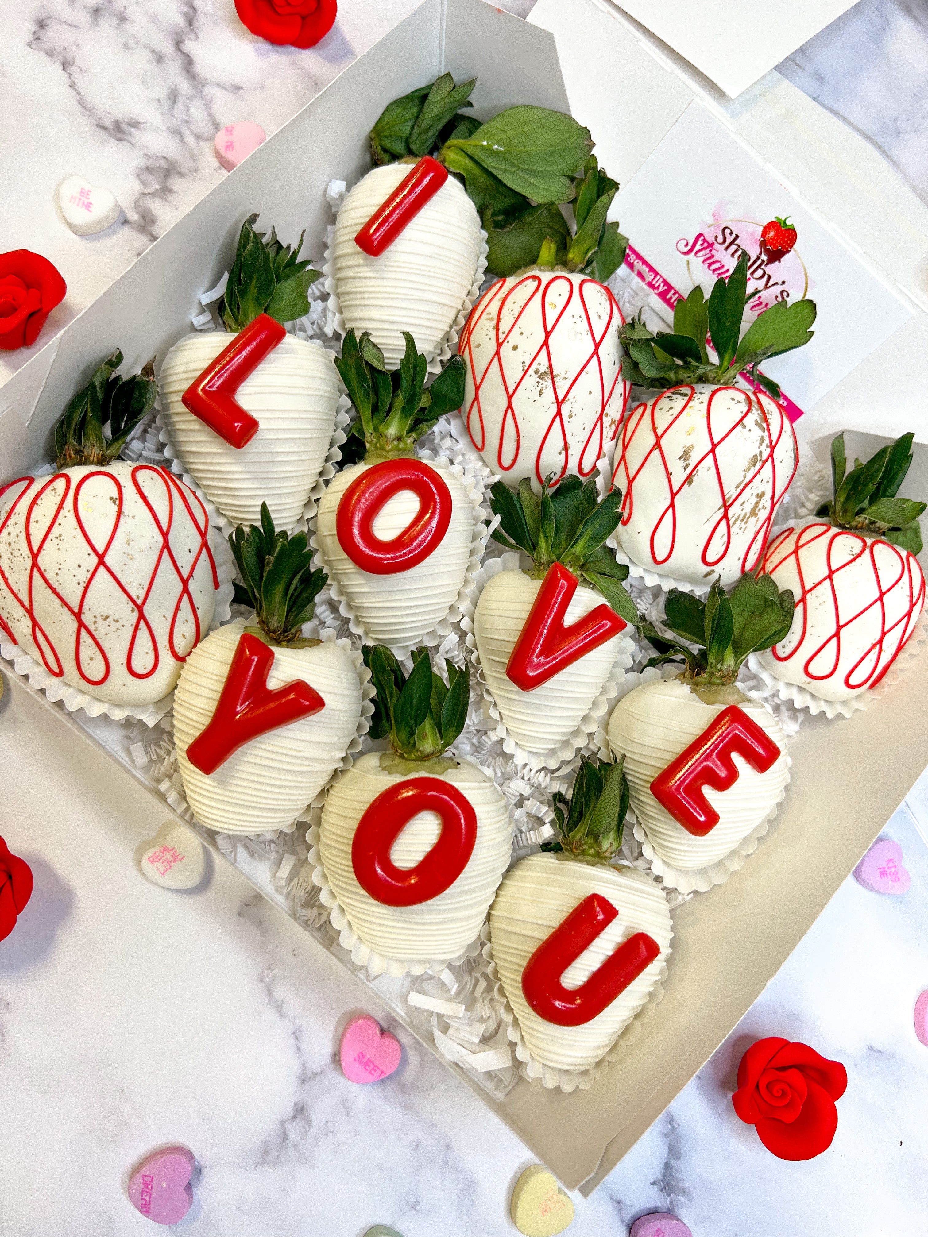 "I Love You" Strawberries - 12 Count